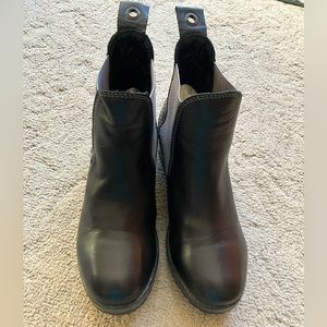 Bueno FLORIDA Chelsea Boots Black Leather with Grey Trim Size 40 / 9